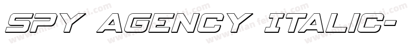 Spy Agency Italic字体转换